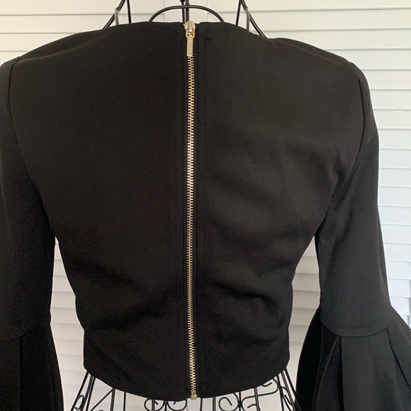 Scuba flutter crop top black - Picture 3 of 6